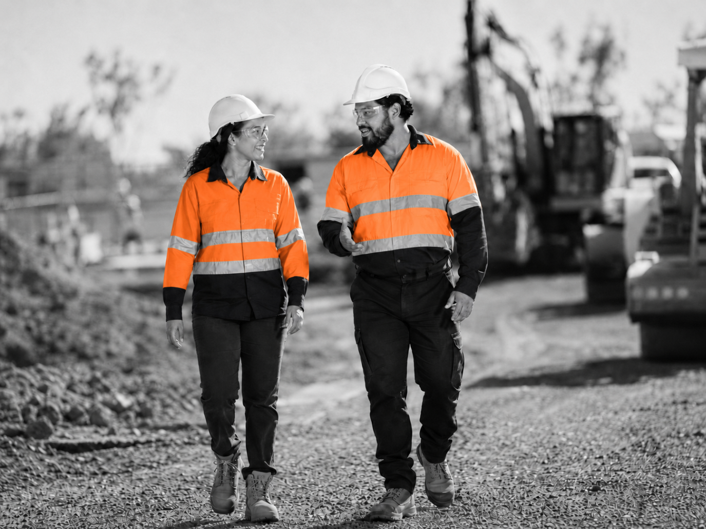 Construction crew on a Melbourne build site